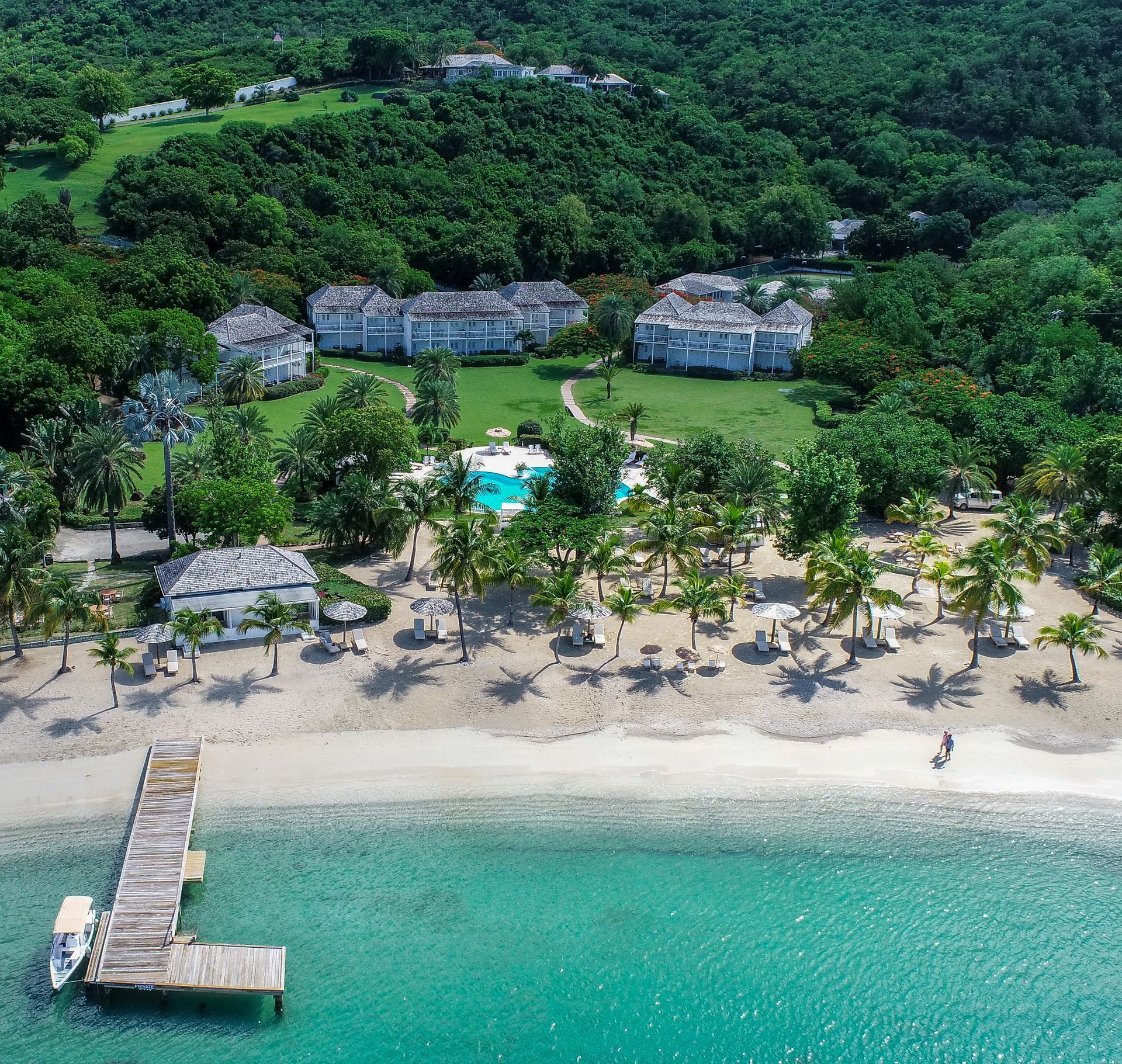 Aerial view of The Inn at English Harbour