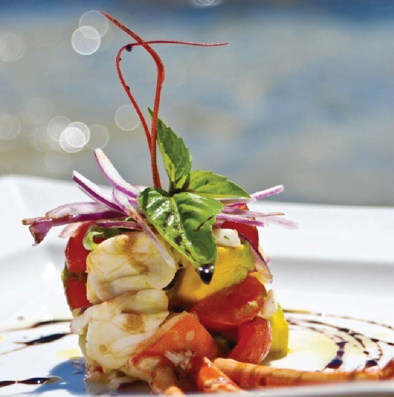 Crab salad at The Reef restaurant at The Inn at English Harbour