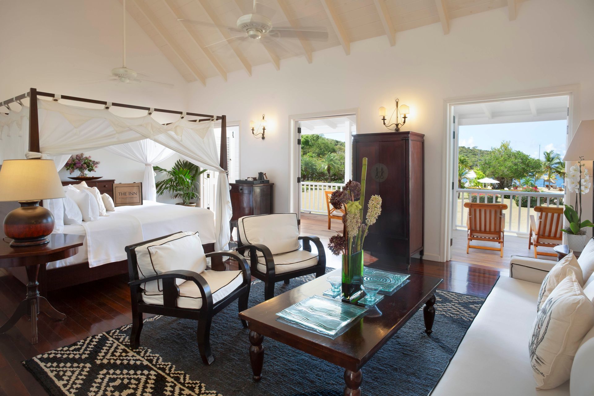Deluxe Suite interior with elegant furnishings at The Inn at English Harbour