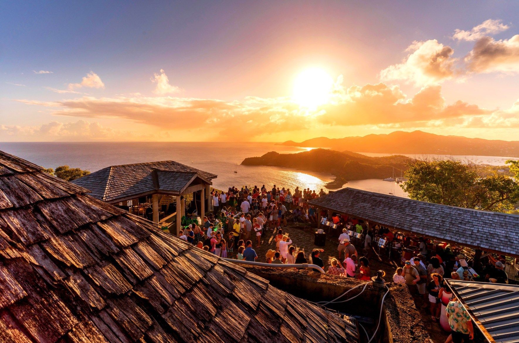 Shirley Heights Lookout sunset view in Antigua near The Inn