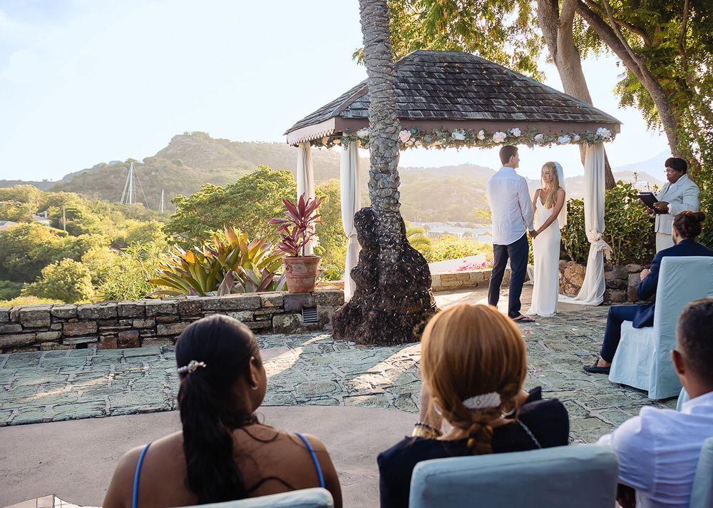 Vow renewal ceremony at The Inn at English Harbour